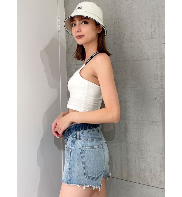 GYDA「REMAKEライク2WAYダブルウエストデニムショートパンツ」|デニム|