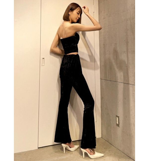 GYDA「【SETUP着用可】ベロアベアビスチェ」|チューブトップ|