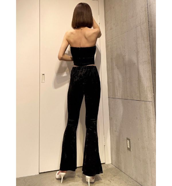 GYDA「【SETUP着用可】ベロアベアビスチェ」|チューブトップ|