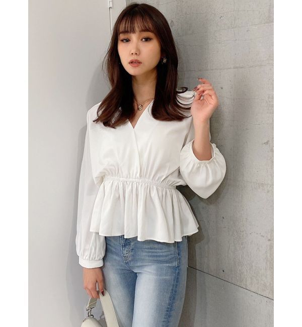 GYDA「カシュクールペプラムブラウス」|シャツ・ブラウス|