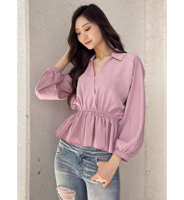 GYDA「カシュクールペプラムブラウス」|シャツ・ブラウス|