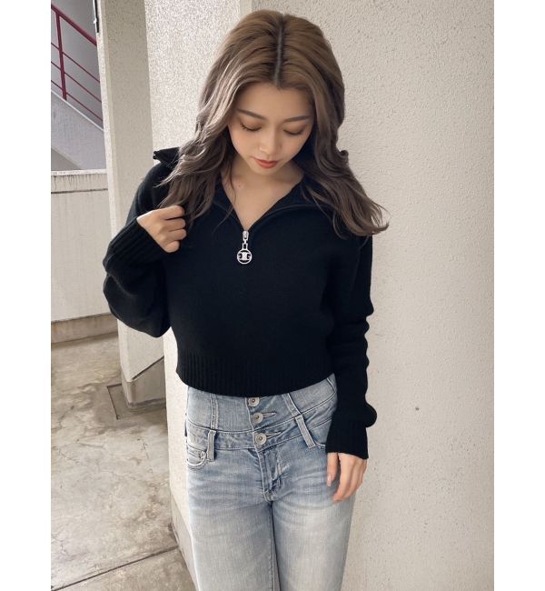 GYDA「Symmetry GYDAスライダーニットトップス」|ニット・セーター|