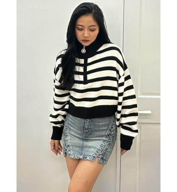 GYDA「Symmetry GYDAスライダーニットトップス」|ニット・セーター|