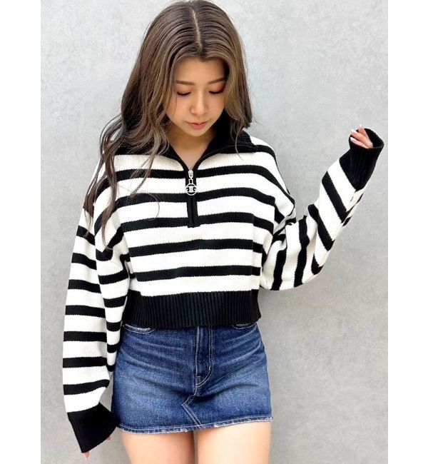 GYDA「Symmetry GYDAスライダーニットトップス」|ニット・セーター|ミックス