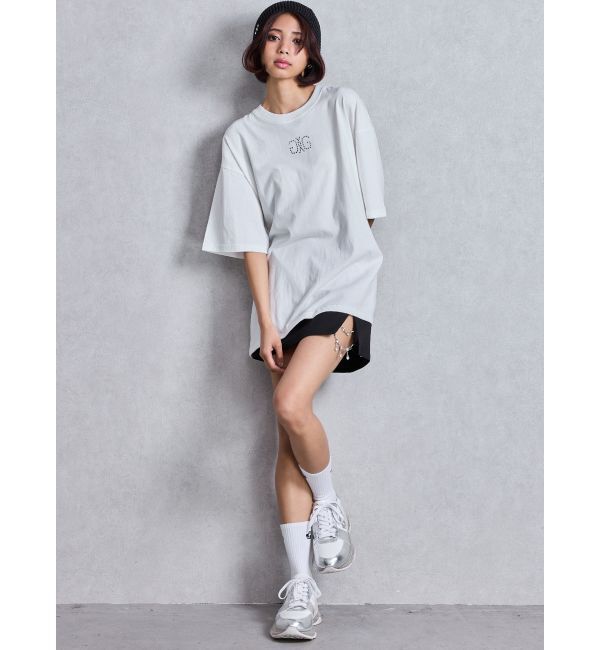 GYDA「BACK GYDAラインストーンBIG Tシャツ」|Tシャツ・カットソー|