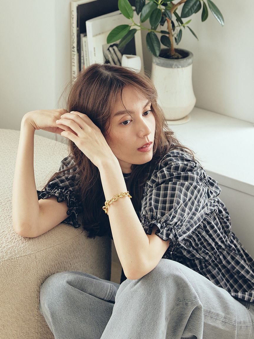 Mila Owen「シャーリングペプラムフリルブラウス」|シャツ・ブラウス|