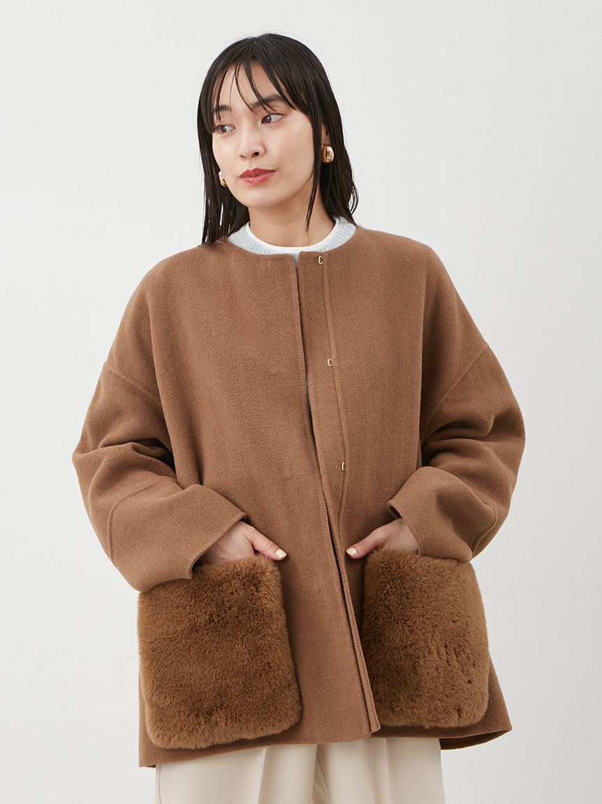 WEB限定カラー】2wayファーポケットリバーコート（Mila Owen）｜ルミネ