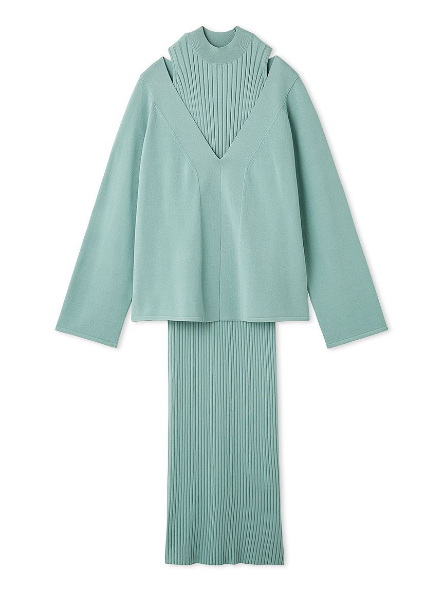 Mila Owen「両得レイヤードニットワンピ」|ワンピース|