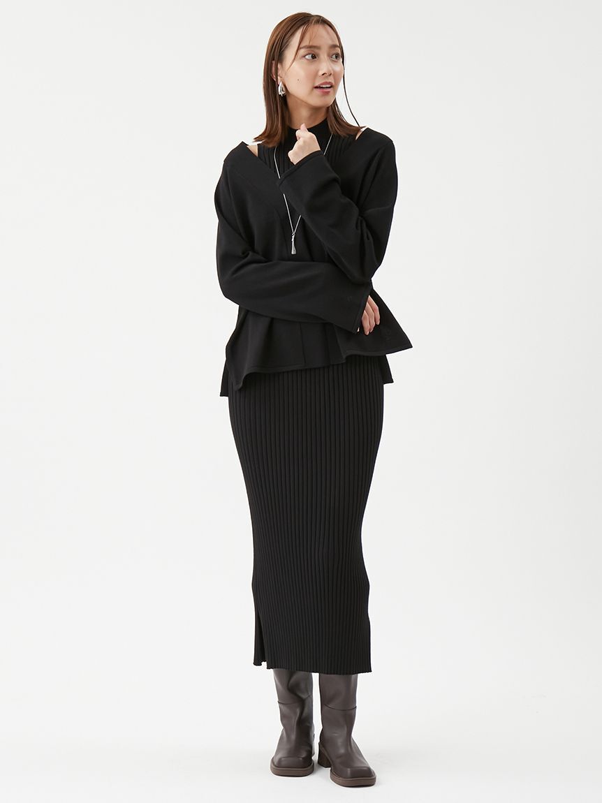 Mila Owen「両得レイヤードニットワンピ」|ワンピース|