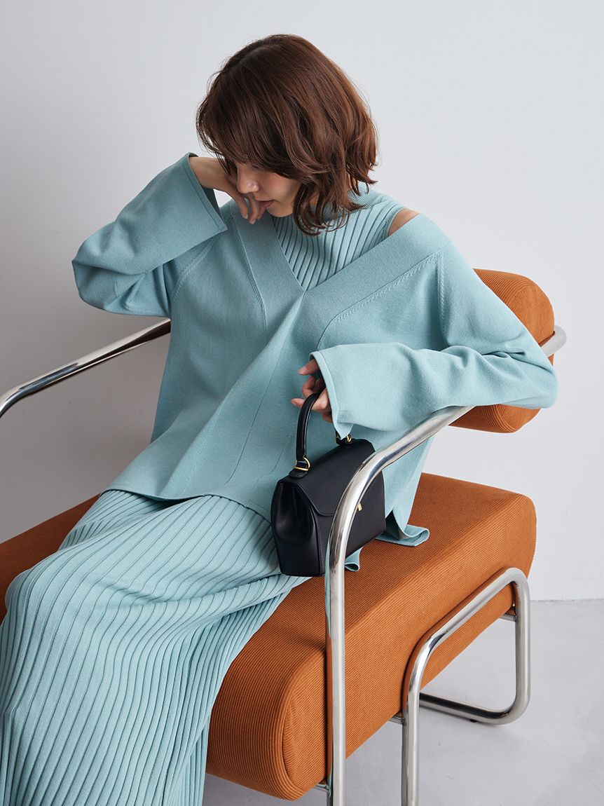 Mila Owen「両得レイヤードニットワンピ」|ワンピース|