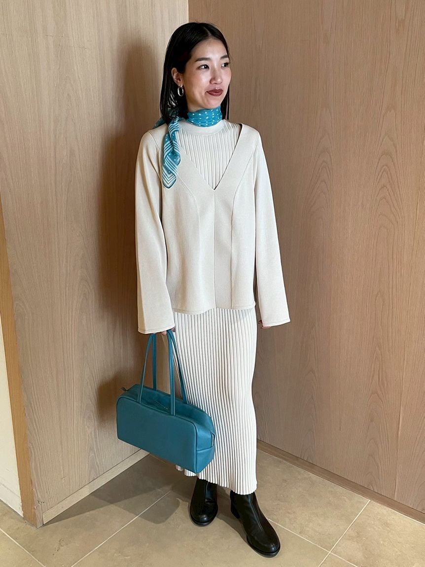 Mila Owen「両得レイヤードニットワンピ」|ワンピース|