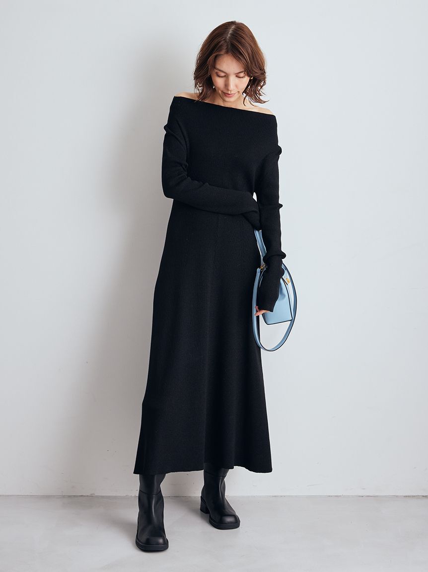 Mila Owen「マルチWAYオフショルダーリブニットワンピース」|ワンピース|