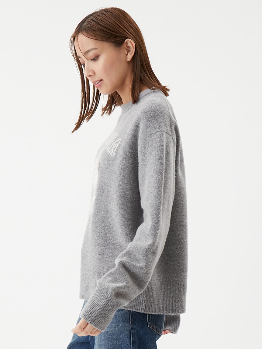 Mila Owen「MILAOクルーネックジャガードニット」|ニット・セーター|