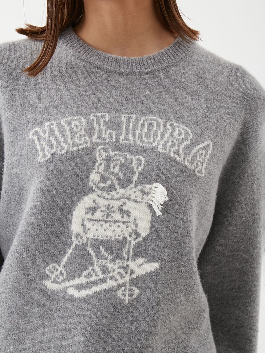 Mila Owen「MILAOクルーネックジャガードニット」|ニット・セーター|