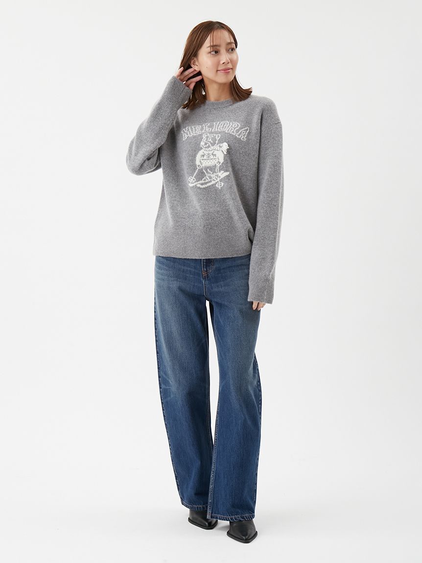 Mila Owen「MILAOクルーネックジャガードニット」|ニット・セーター|