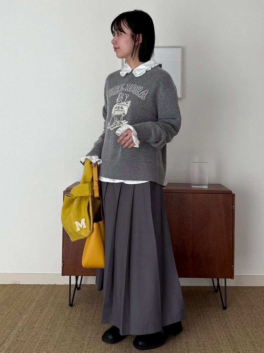 Mila Owen「MILAOクルーネックジャガードニット」|ニット・セーター|