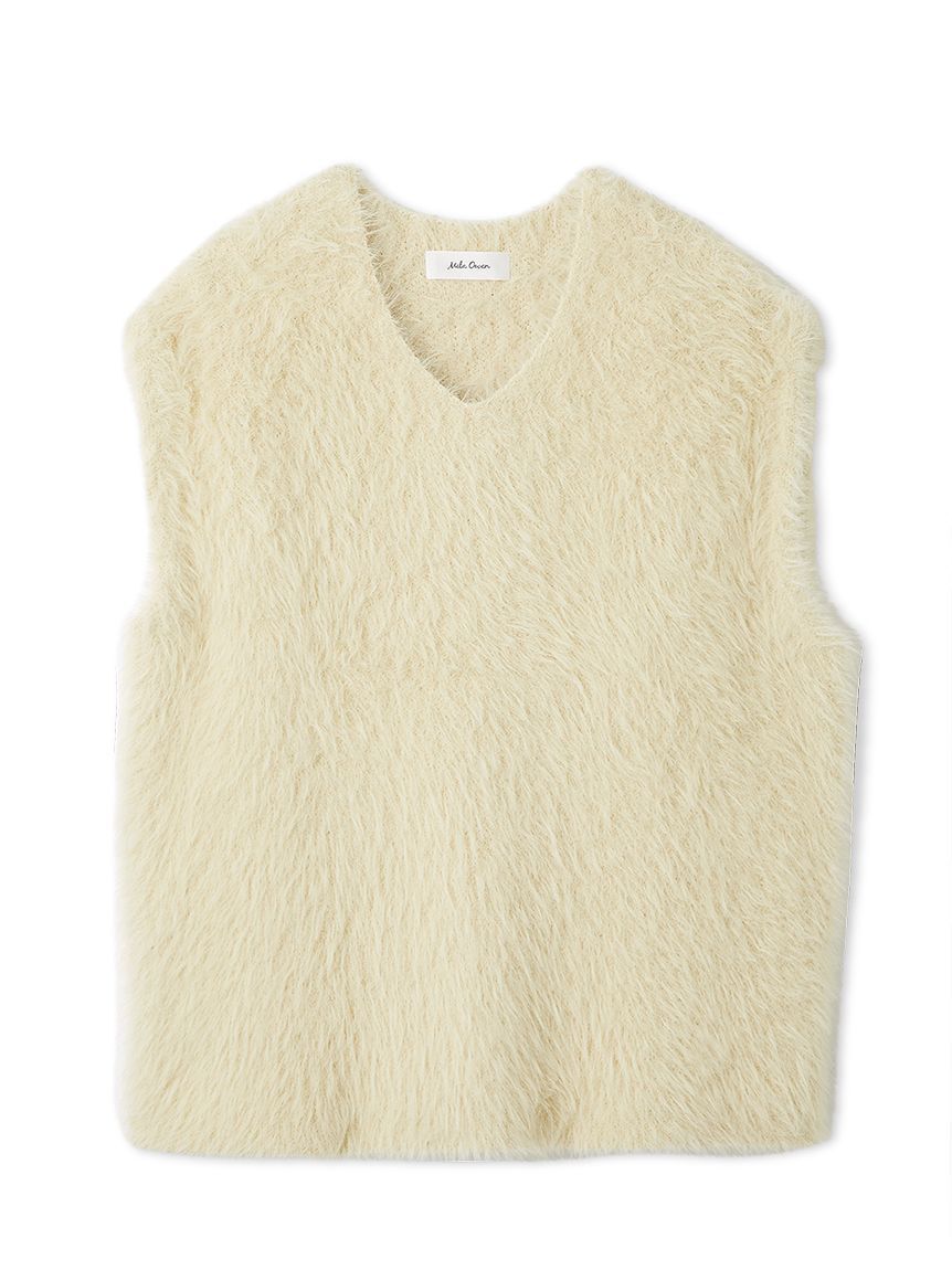 Mila Owen「Vネックシャギーニットベスト」|ニット・セーター|IVR