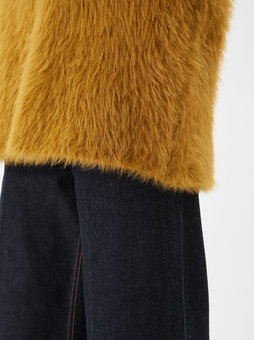 Mila Owen「Vネックシャギーニットベスト」|ニット・セーター|