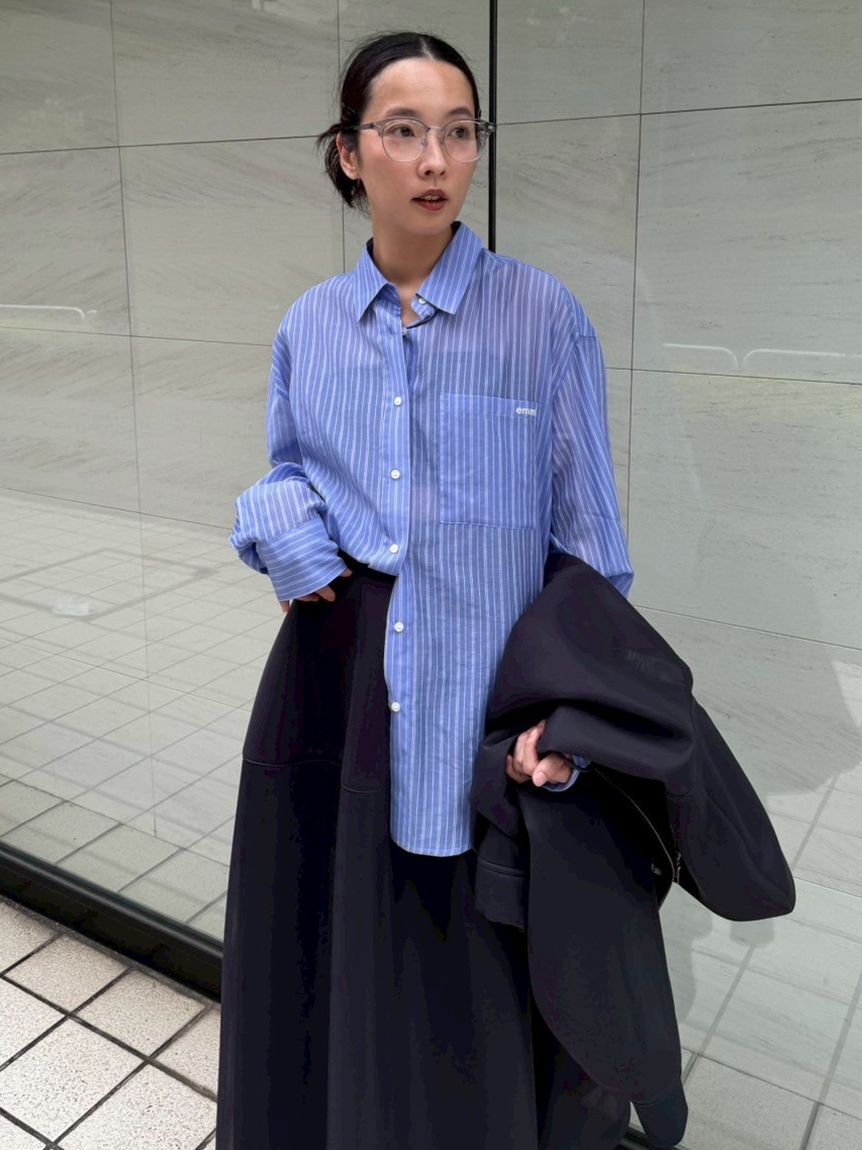 emmi atelier「シアーストライプシャツ」|シャツ・ブラウス|