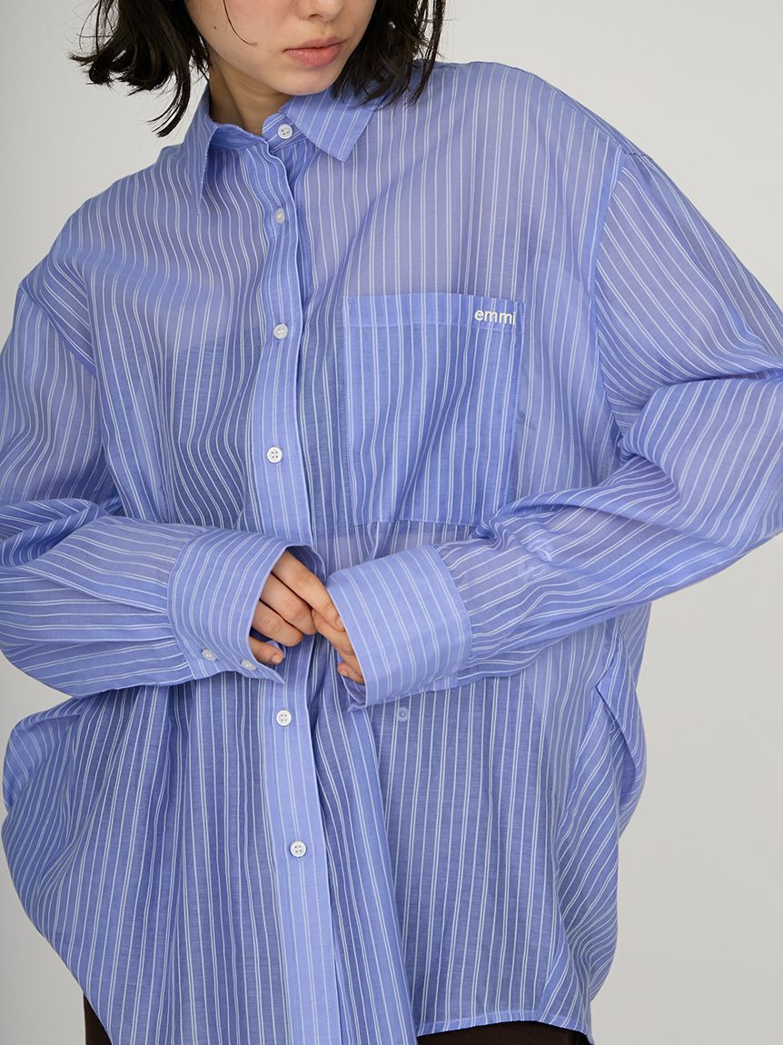 emmi atelier「シアーストライプシャツ」|シャツ・ブラウス|