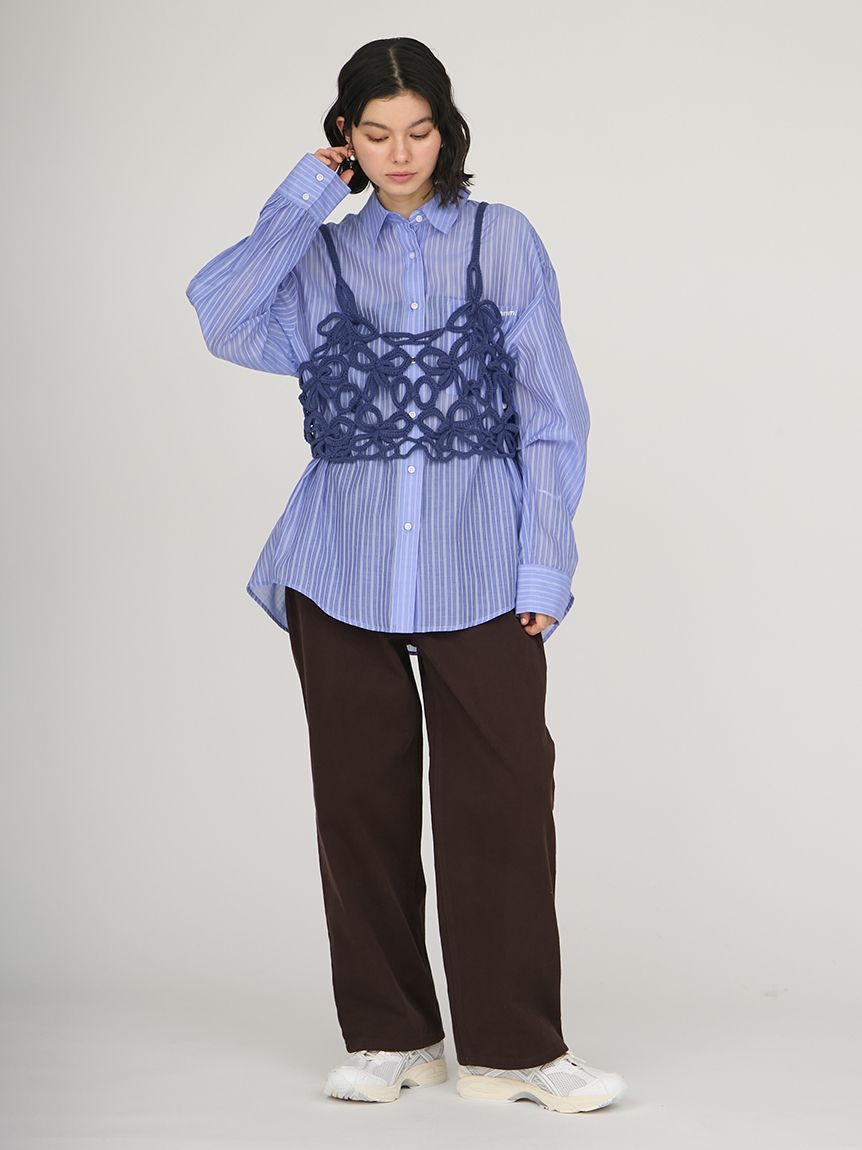 emmi atelier「シアーストライプシャツ」|シャツ・ブラウス|