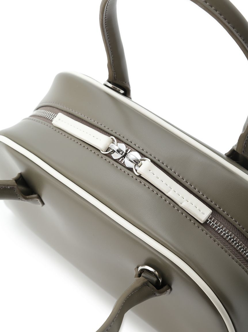 emmi atelier「フェイクレザーパイピングボストンバッグ」|ボストンバッグ|