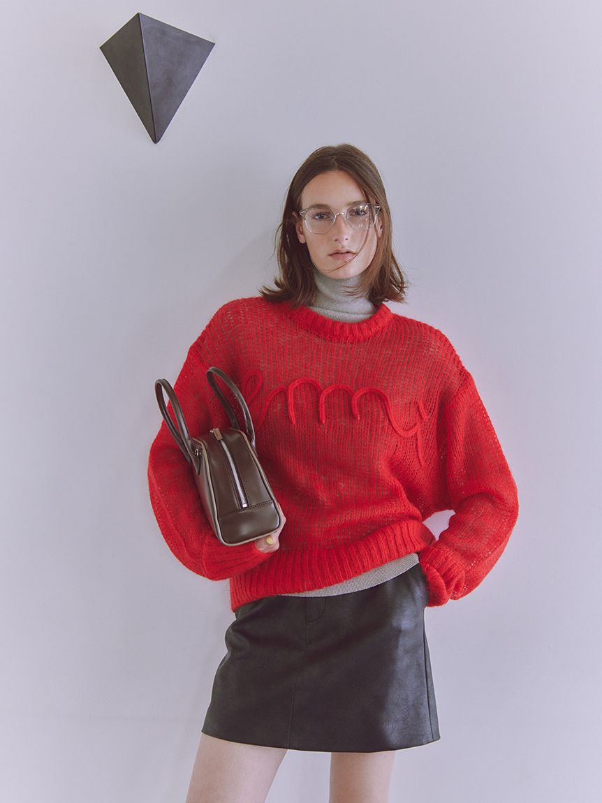 emmi atelier「フェイクレザーパイピングボストンバッグ」|ボストンバッグ|