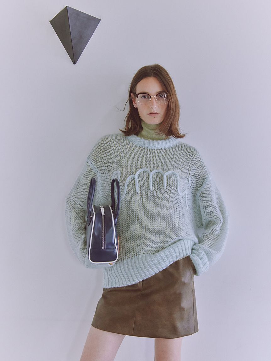 emmi atelier「フェイクレザーパイピングボストンバッグ」|ボストンバッグ|