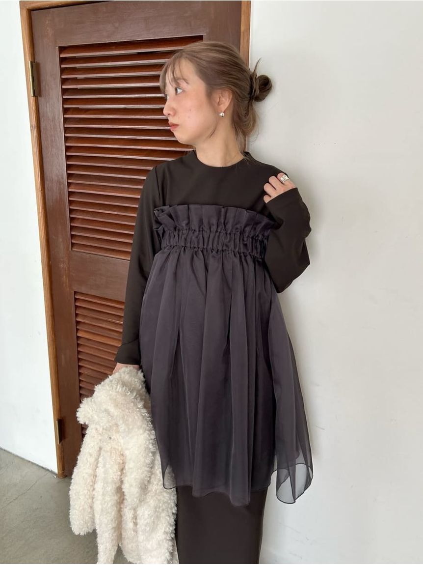 emmi atelier「【限定カラーあり】【金子綾 for emmi】ハイネックワンピースセット」|ワンピース|