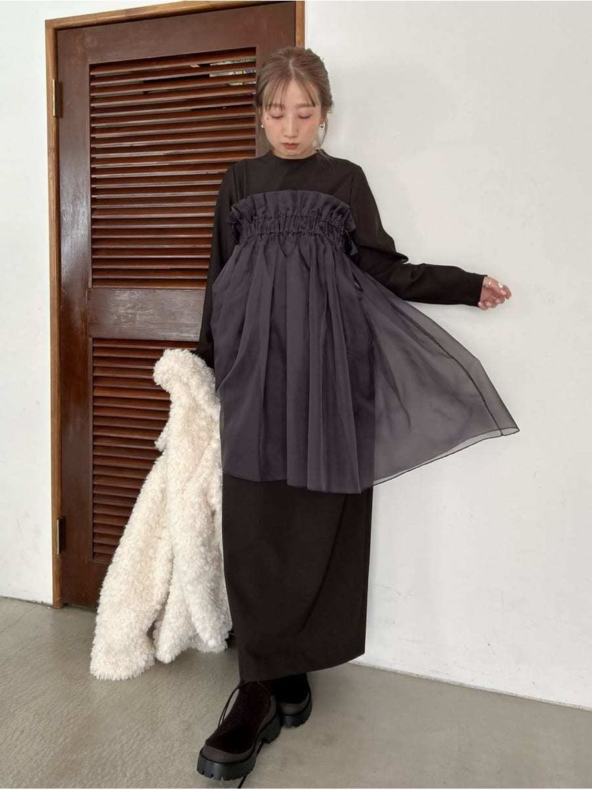 emmi atelier「【限定カラーあり】【金子綾 for emmi】ハイネックワンピースセット」|ワンピース|