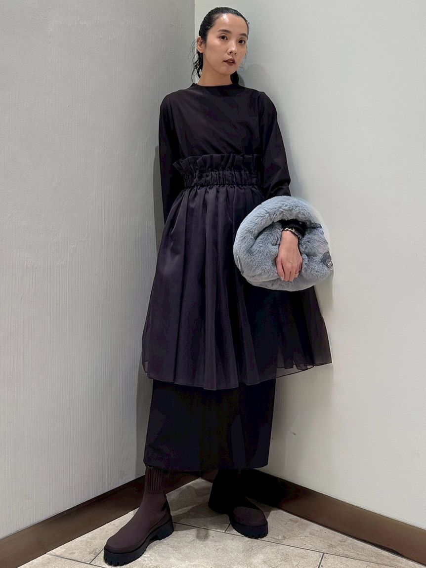 emmi atelier「【限定カラーあり】【金子綾 for emmi】ハイネックワンピースセット」|ワンピース|