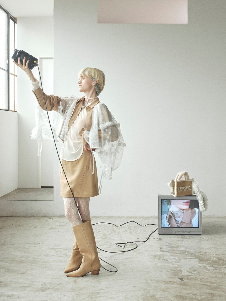 FURFUR「【WEB・一部店舗限定カラー】ムートンロゴトートバッグ」|トートバッグ|