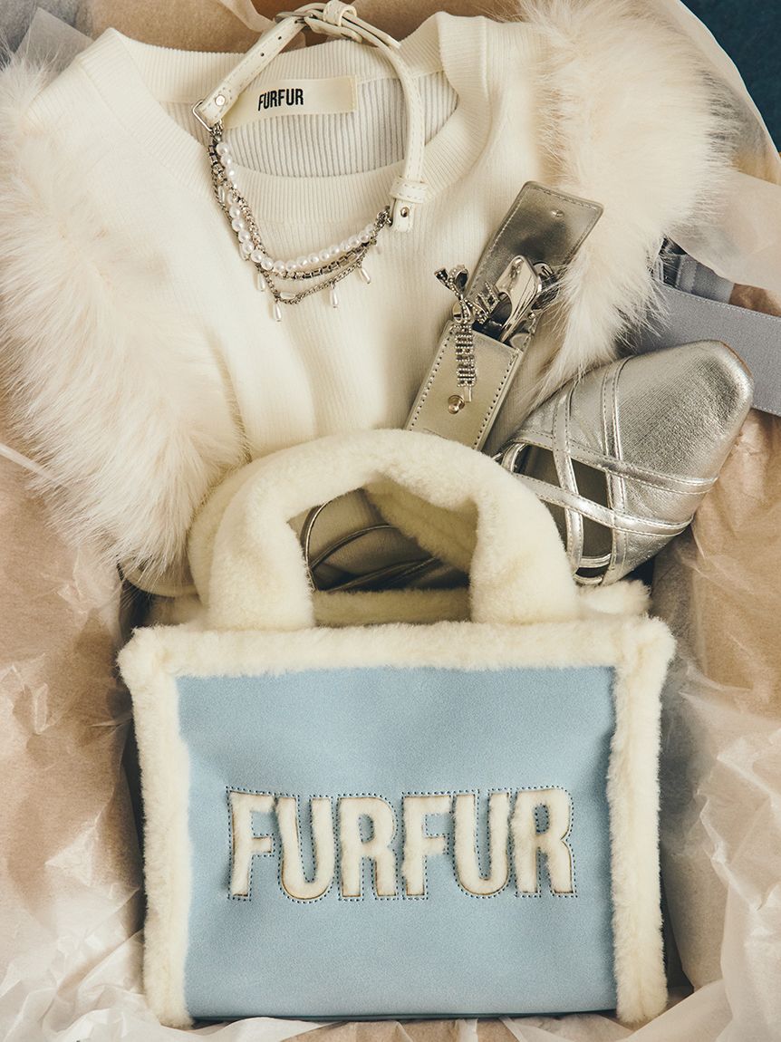 FURFUR「【WEB・一部店舗限定カラー】ムートンロゴトートバッグ」|トートバッグ|