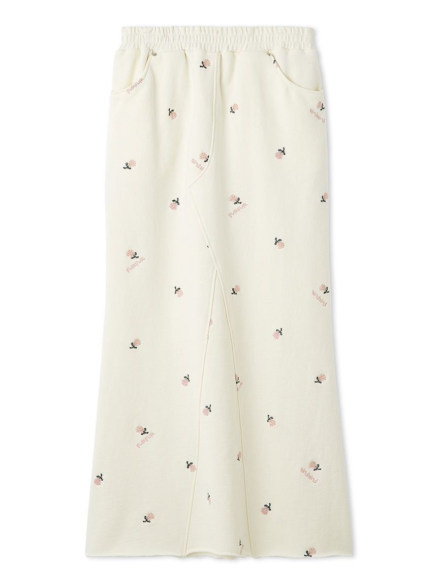 FURFUR「フラワー刺繍スウェットスカート」|スカート|