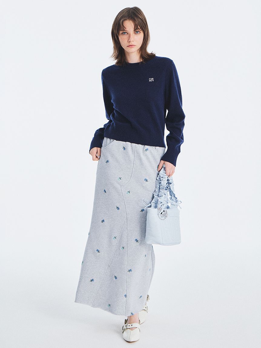 FURFUR「フラワー刺繍スウェットスカート」|スカート|