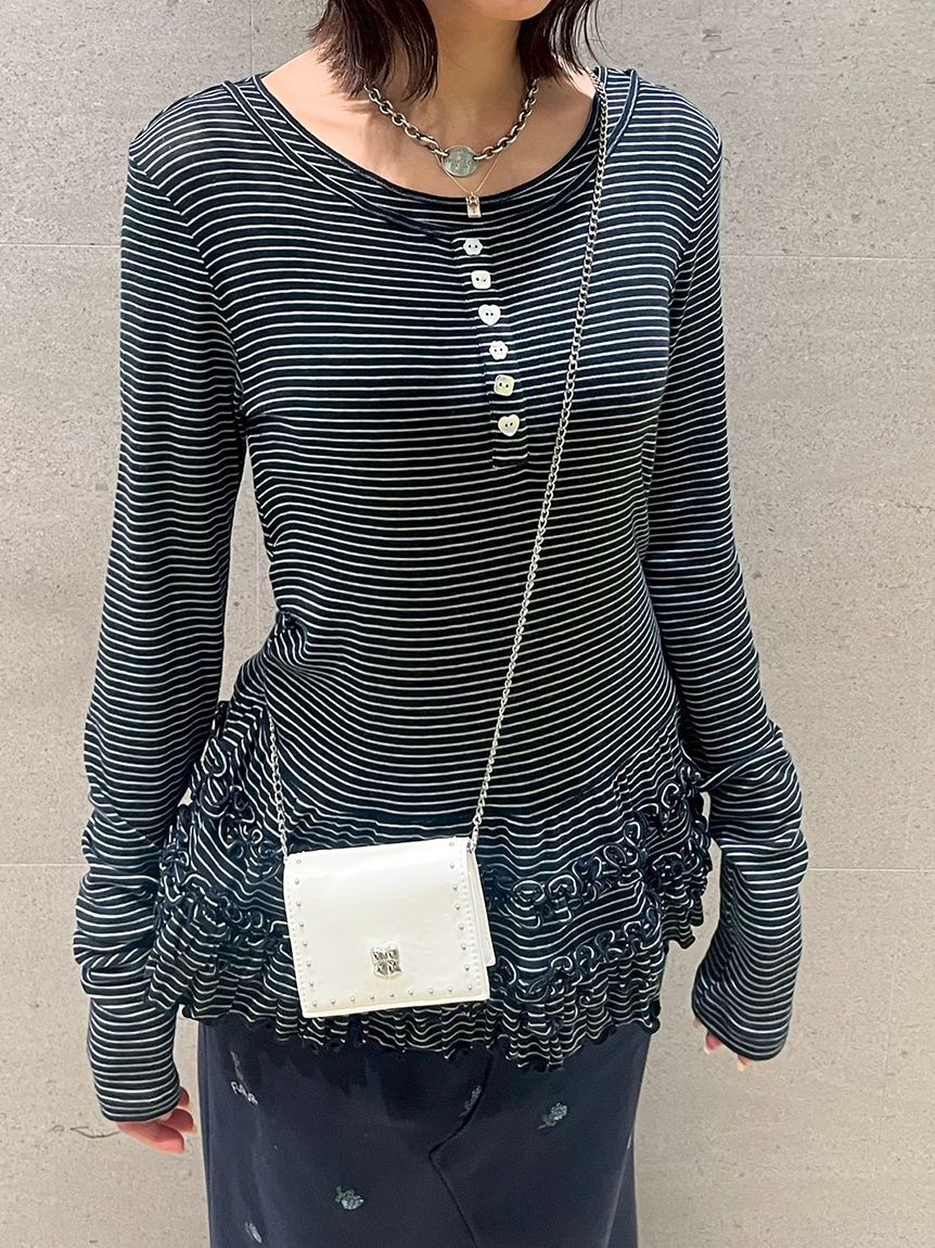 FURFUR「裾フリルジャージートップス」|Tシャツ・カットソー|