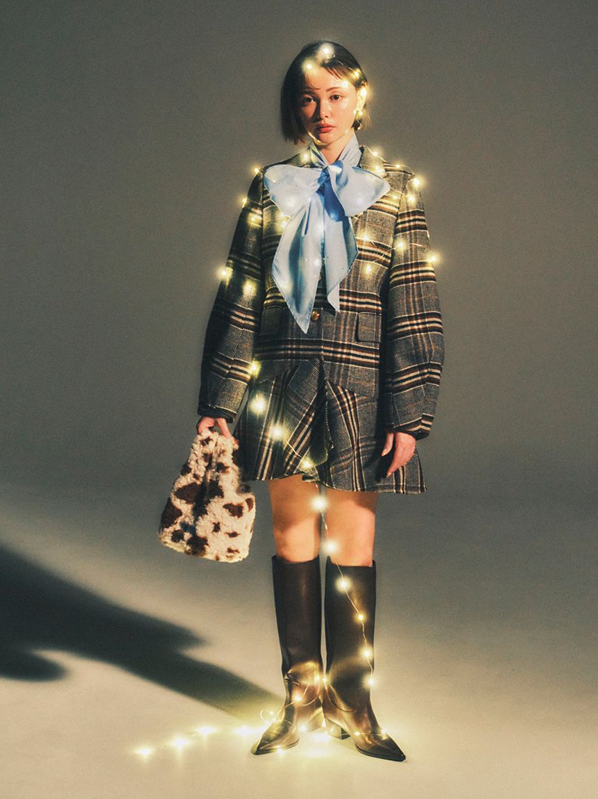 FURFUR「ビジュー付きボウタイブラウス」|シャツ・ブラウス|