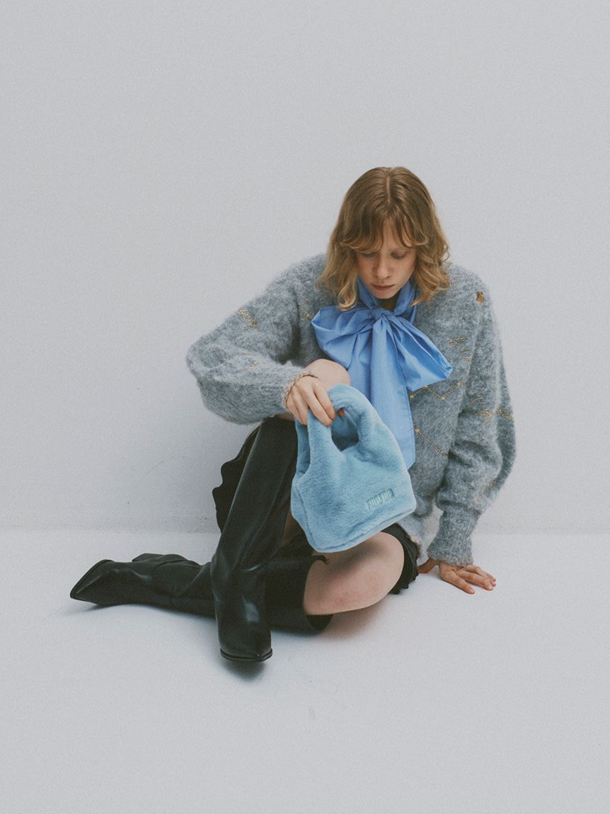 FURFUR「ビジュー付きボウタイブラウス」|シャツ・ブラウス|