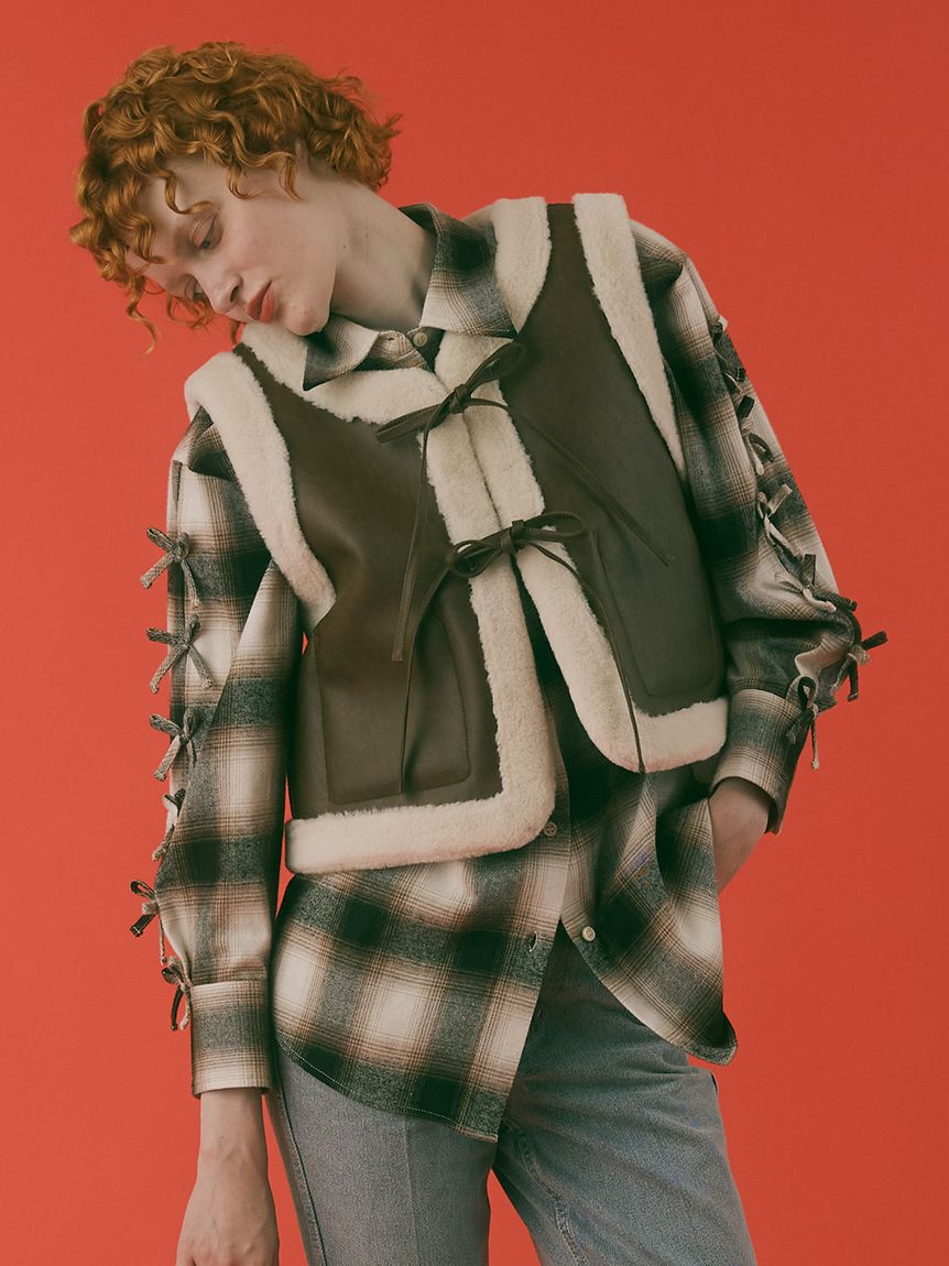 FURFUR「リバーシブルムートンベスト」|ダウンベスト・ベスト|