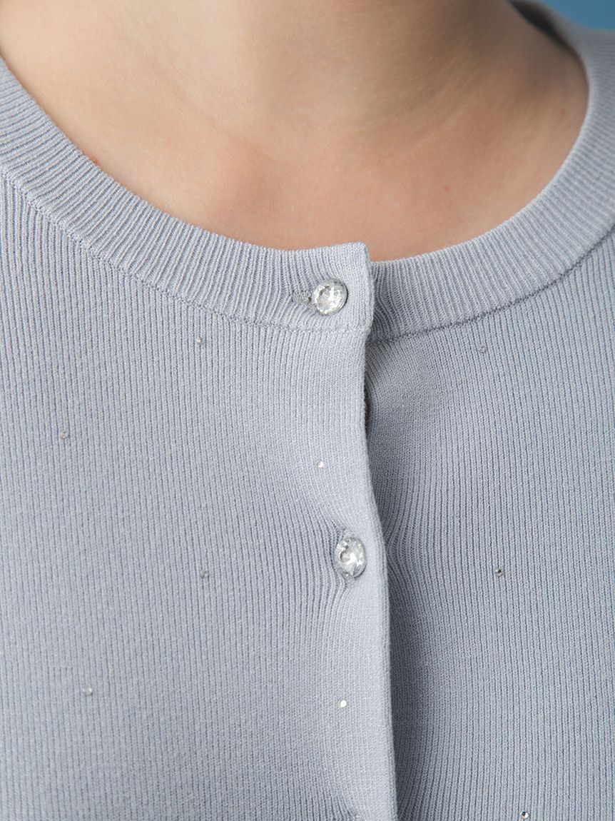 FURFUR「Twilightラインストーンクルーネックカーディガン」|カーディガン|