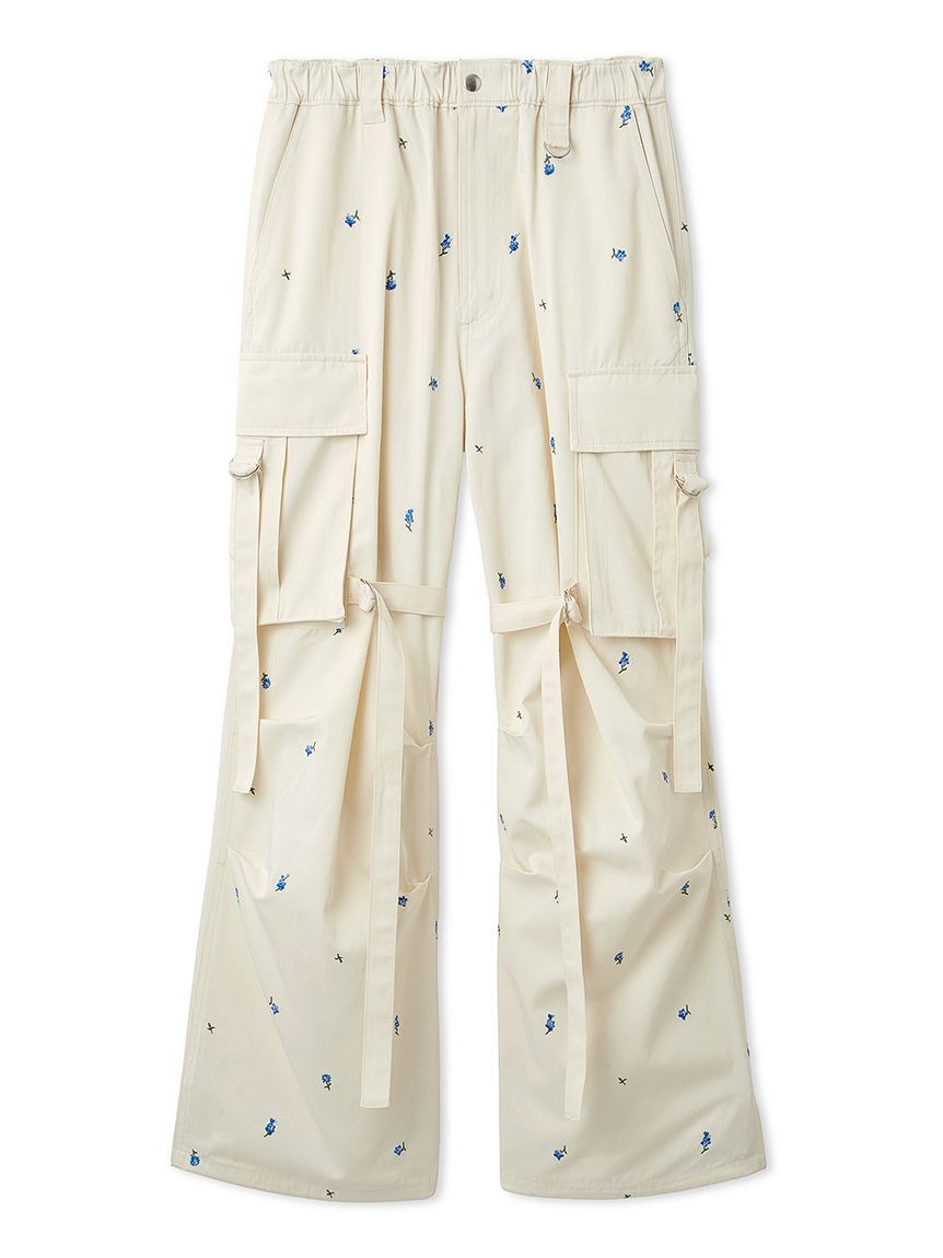 FURFUR「【WEB・一部店舗限定カラー】フラワー刺繍カーゴパンツ」|チノ|