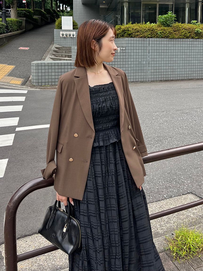 SNIDEL「アメスリプリーツドッキングワンピース」|ワンピース|