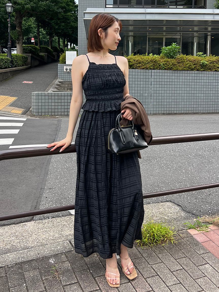 SNIDEL「アメスリプリーツドッキングワンピース」|ワンピース|