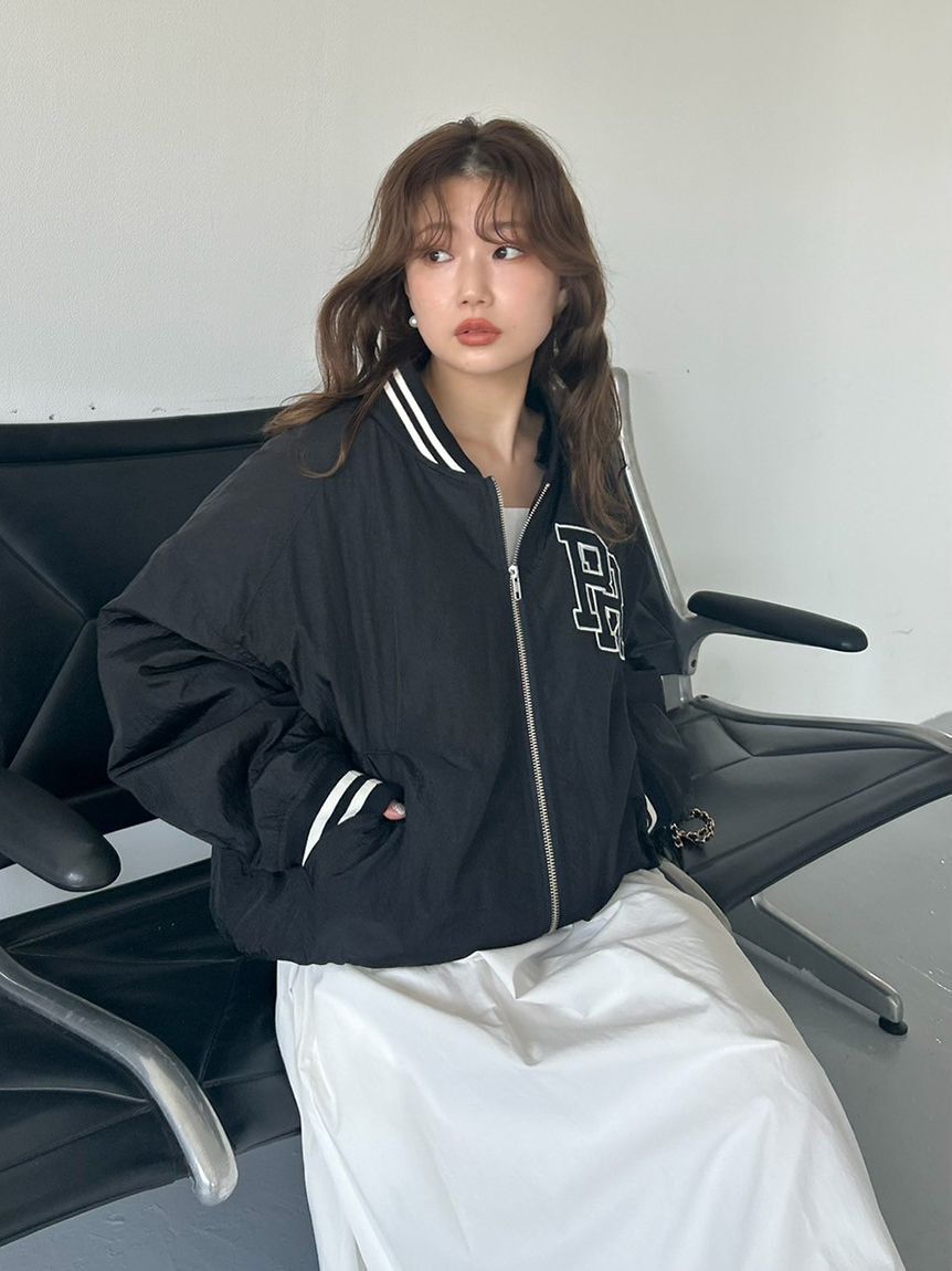 SNIDEL「【NUTMEG】コラボフード付きMA-1」|ブルゾン・スタジャン|