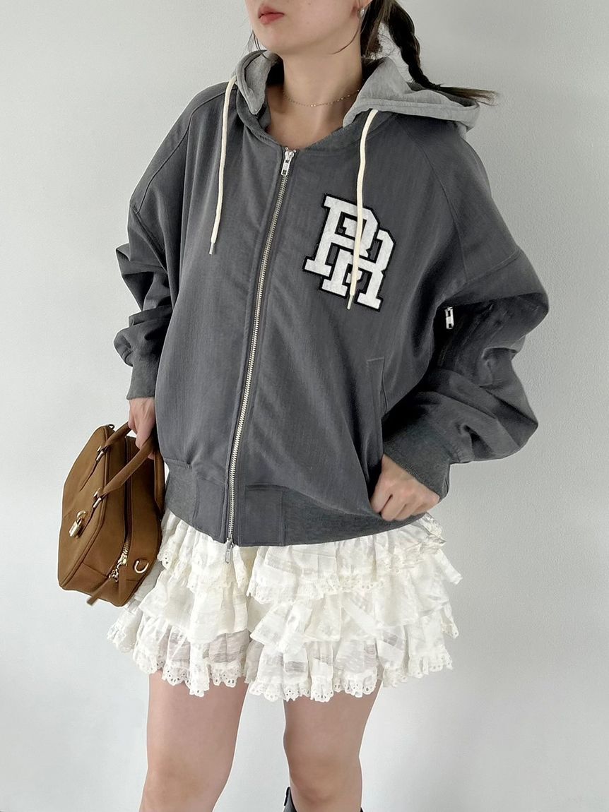 SNIDEL「【NUTMEG】コラボフード付きMA-1」|ブルゾン・スタジャン|