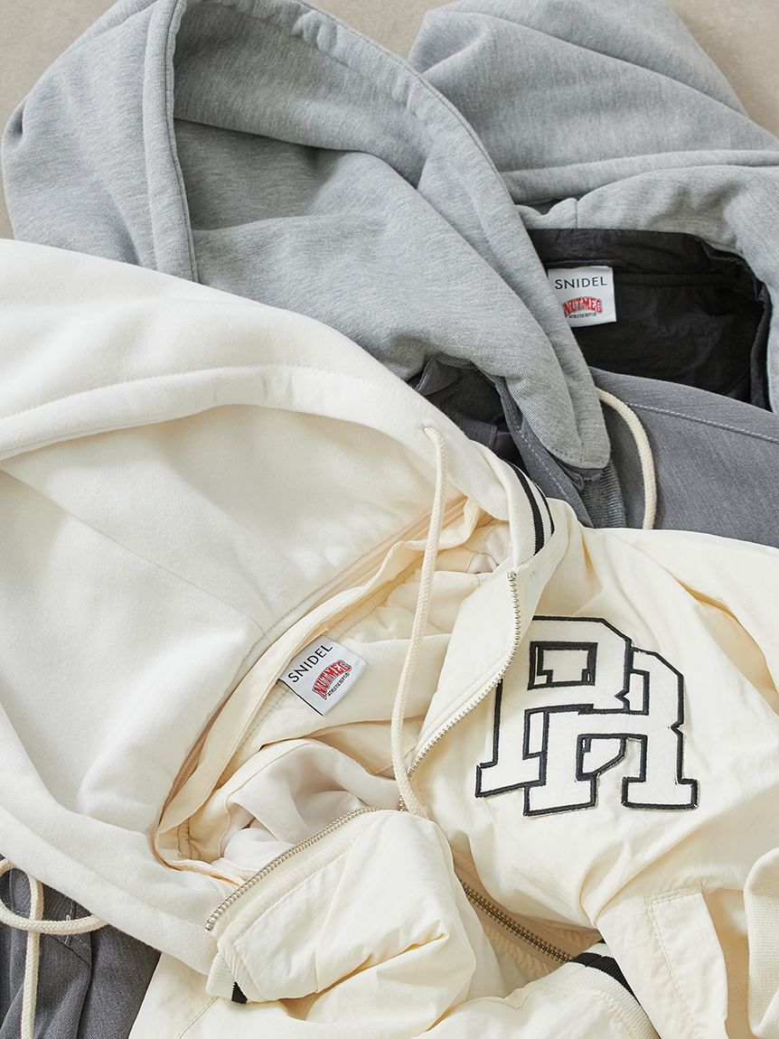 SNIDEL「【NUTMEG】コラボフード付きMA-1」|ブルゾン・スタジャン|