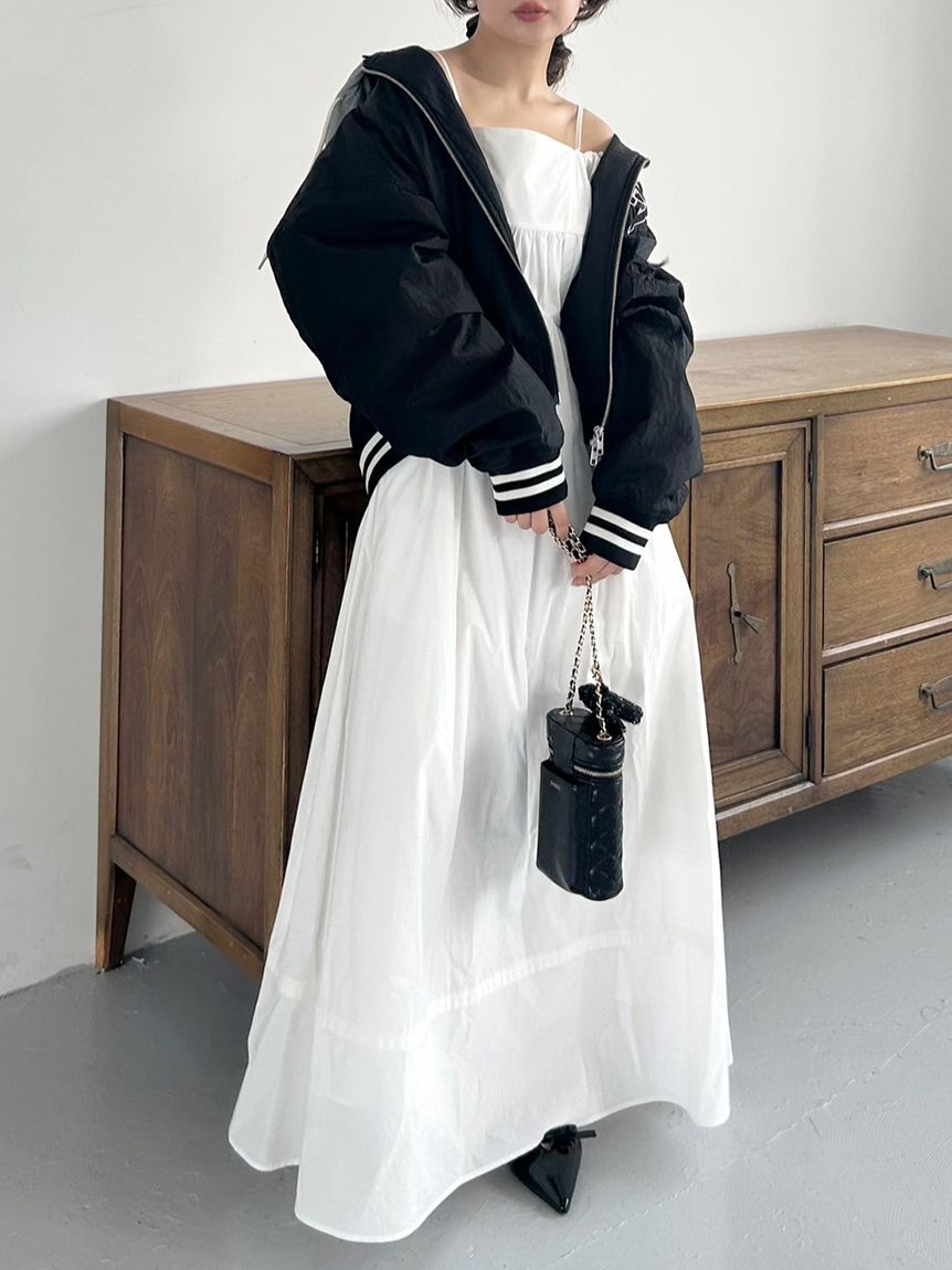 SNIDEL「【NUTMEG】コラボフード付きMA-1」|ブルゾン・スタジャン|