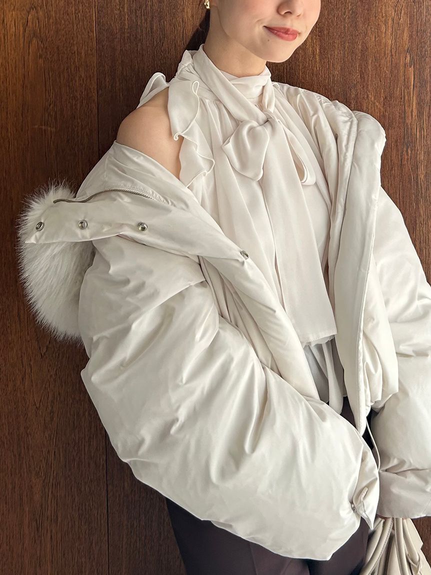 SNIDEL「【WEB限定カラーあり】西川フードファーショートダウン」|ダウン|