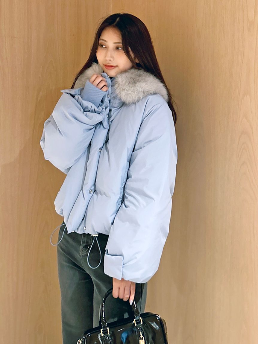 SNIDEL「【WEB限定カラーあり】西川フードファーショートダウン」|ダウン|