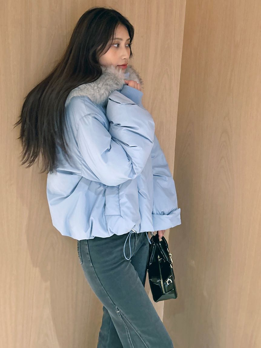 SNIDEL「【WEB限定カラーあり】西川フードファーショートダウン」|ダウン|